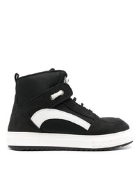 Baskets montantes en cuir noires DSQUARED2