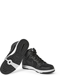 Baskets montantes en cuir noires Nike