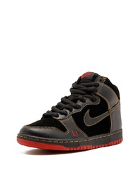 Baskets montantes en cuir noires Nike