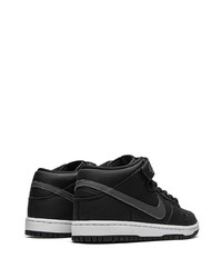 Baskets montantes en cuir noires Nike