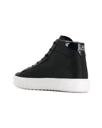 Baskets montantes en cuir noires Ea7 Emporio Armani