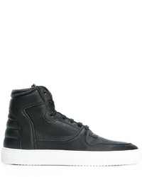 Baskets montantes en cuir noires Filling Pieces