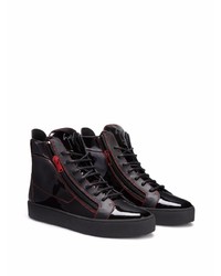 Baskets montantes en cuir noires Giuseppe Zanotti