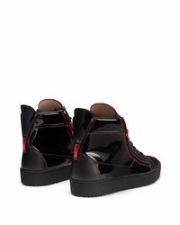 Baskets montantes en cuir noires Giuseppe Zanotti