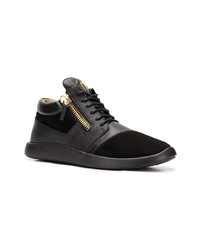 Baskets montantes en cuir noires Giuseppe Zanotti Design