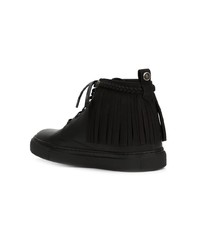 Baskets montantes en cuir noires Valas