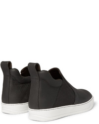 Baskets montantes en cuir noires Lanvin