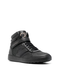 Baskets montantes en cuir noires Salvatore Ferragamo