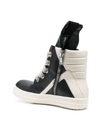 Baskets montantes en cuir noires Rick Owens