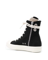 Baskets montantes en cuir noires Rick Owens DRKSHDW