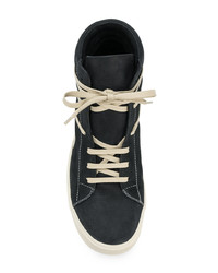 Baskets montantes en cuir noires Rick Owens