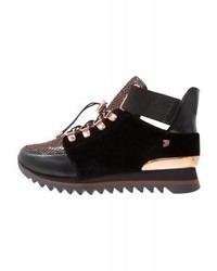Baskets montantes en cuir noires Gioseppo