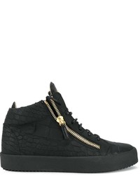 Baskets montantes en cuir noires Giuseppe Zanotti Design