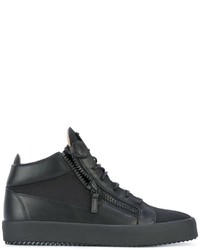 Baskets montantes en cuir noires Giuseppe Zanotti Design