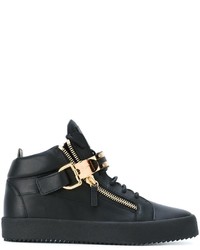 Baskets montantes en cuir noires Giuseppe Zanotti Design