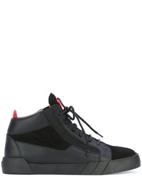 Baskets montantes en cuir noires Giuseppe Zanotti Design