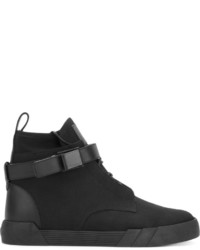 Baskets montantes en cuir noires Giuseppe Zanotti Design