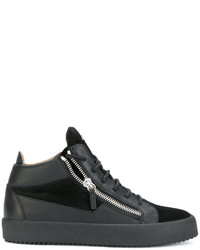 Baskets montantes en cuir noires Giuseppe Zanotti Design