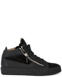 Baskets montantes en cuir noires Giuseppe Zanotti Design