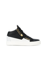 Baskets montantes en cuir noires Giuseppe Zanotti Design