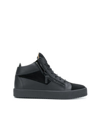 Baskets montantes en cuir noires Giuseppe Zanotti Design