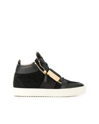 Baskets montantes en cuir noires Giuseppe Zanotti Design