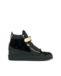 Baskets montantes en cuir noires Giuseppe Zanotti Design