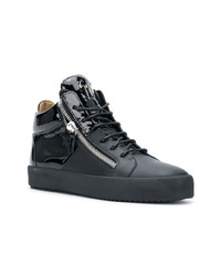 Baskets montantes en cuir noires Giuseppe Zanotti Design