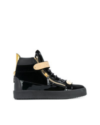 Baskets montantes en cuir noires Giuseppe Zanotti Design