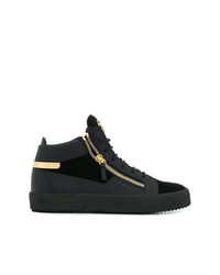 Baskets montantes en cuir noires Giuseppe Zanotti Design