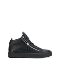 Baskets montantes en cuir noires Giuseppe Zanotti Design