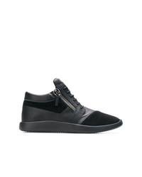 Baskets montantes en cuir noires Giuseppe Zanotti Design