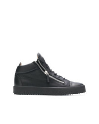 Baskets montantes en cuir noires Giuseppe Zanotti Design