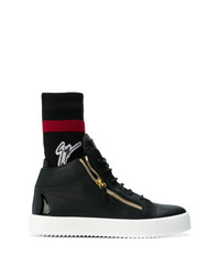 Baskets montantes en cuir noires Giuseppe Zanotti Design