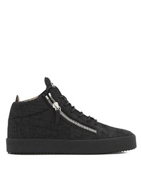 Baskets montantes en cuir noires Giuseppe Zanotti