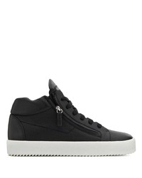 Baskets montantes en cuir noires Giuseppe Zanotti