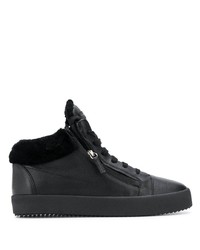 Baskets montantes en cuir noires Giuseppe Zanotti