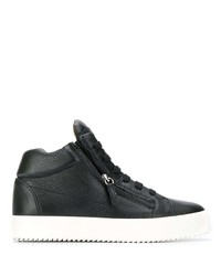 Baskets montantes en cuir noires Giuseppe Zanotti