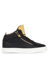 Baskets montantes en cuir noires Giuseppe Zanotti