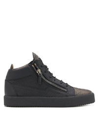 Baskets montantes en cuir noires Giuseppe Zanotti