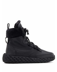 Baskets montantes en cuir noires Giuseppe Zanotti