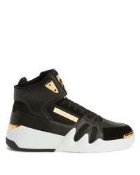 Baskets montantes en cuir noires Giuseppe Zanotti