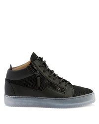 Baskets montantes en cuir noires Giuseppe Zanotti