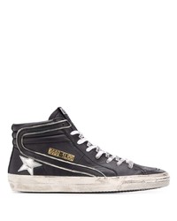 Baskets montantes en cuir noires Golden Goose