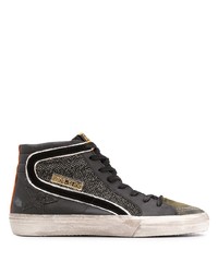 Baskets montantes en cuir noires Golden Goose