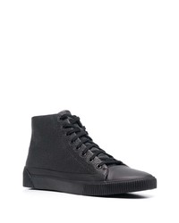 Baskets montantes en cuir noires BOSS