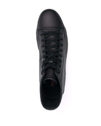 Baskets montantes en cuir noires BOSS