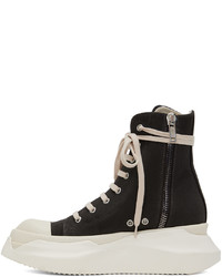 Baskets montantes en cuir noires Rick Owens DRKSHDW