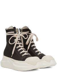 Baskets montantes en cuir noires Rick Owens DRKSHDW