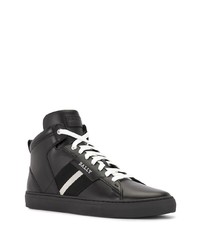 Baskets montantes en cuir noires Bally